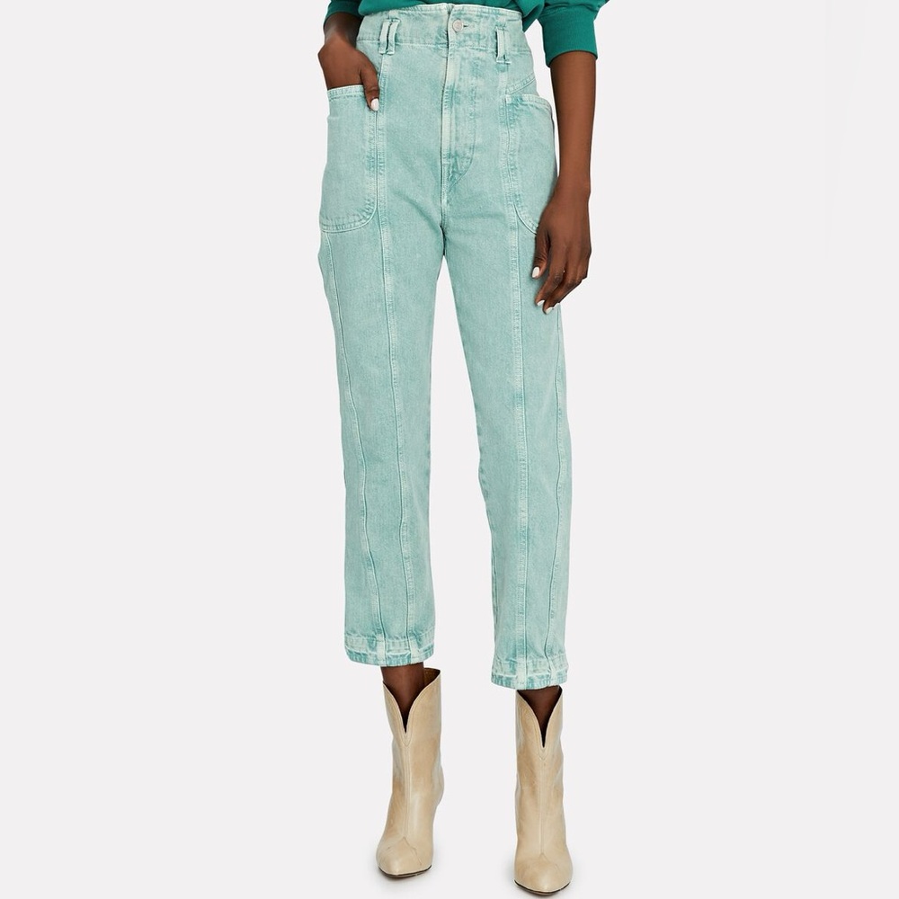 ISABEL MARANT ÉTOILE Tucson Cropped Straight-Leg Jeans - Picture 2 of 7